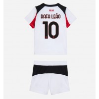 AC Milan Rafael Leao #10 Vonkajší Detský futbalový dres 2025-26 Krátky Rukáv (+ trenírky)